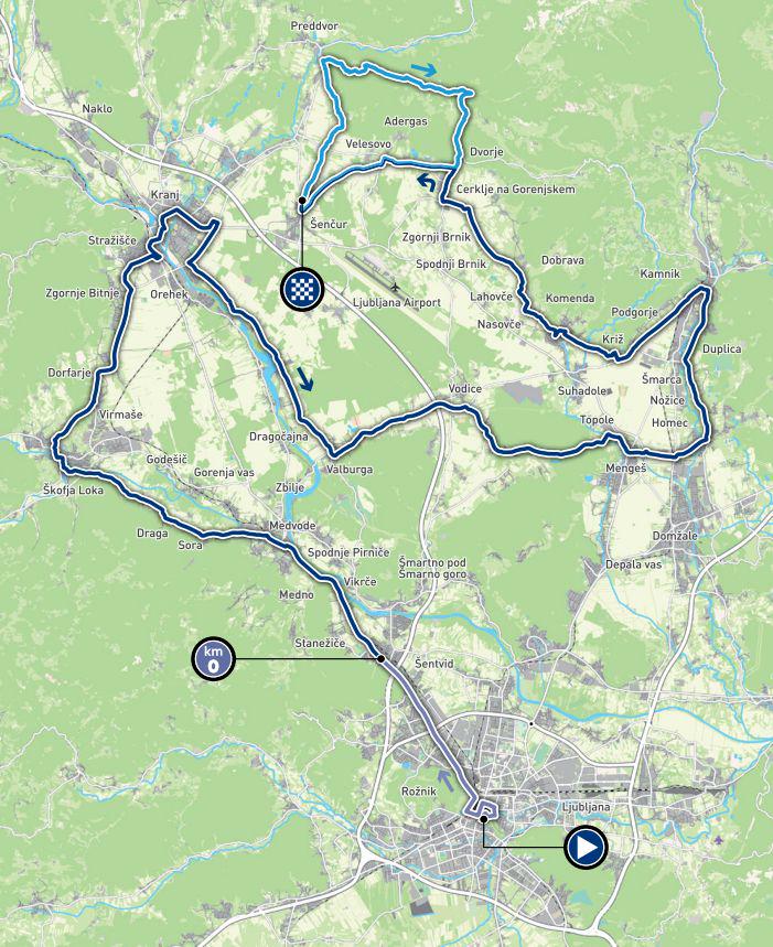 Trasa EP v cestnem kolesarstvu